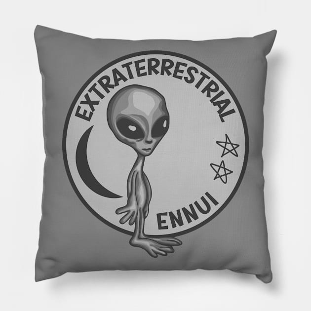 Extraterrestrial Ennui Pillow by Slightly Unhinged