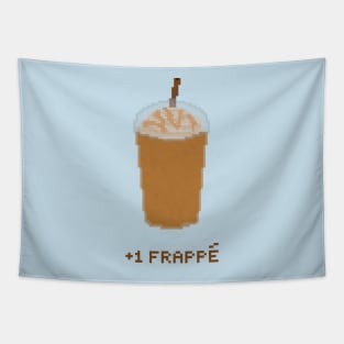 Iced frappe with caramel pixel art Tapestry