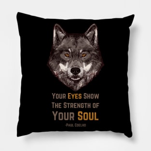 Strength of The Lone Wolf Pillow