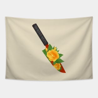 Knife with Yellow Roses Tapestry