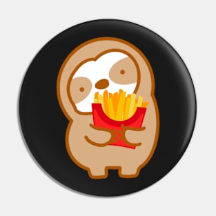 Easily Distracted By Fries Sloth Pin