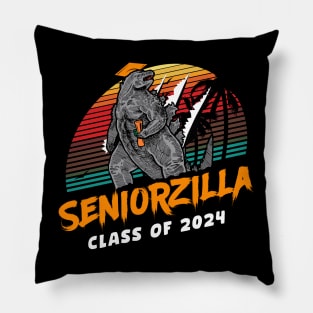 Seniorzilla Class of 2024 Senior Gifts Funny Seniors 2024 Pillow