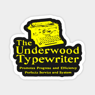 Old Ad Underwood Manual Typewriter Vintage Yellow Magnet