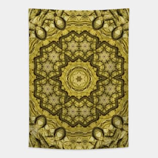 abstract massed wattle mandala Tapestry