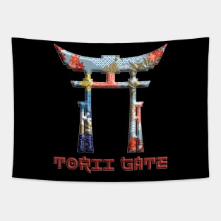 Distressed Torii Gate Rising Sun Japanese Gate 41 Tapestry