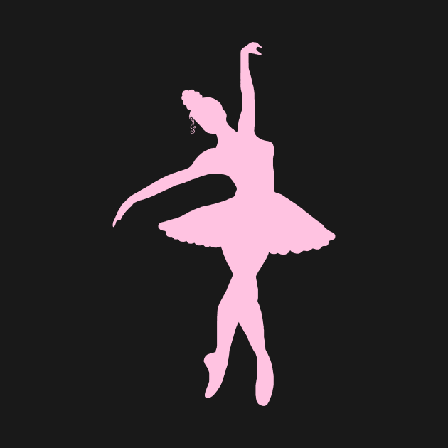 Pink Ballerina Silhouette by Art by Deborah Camp