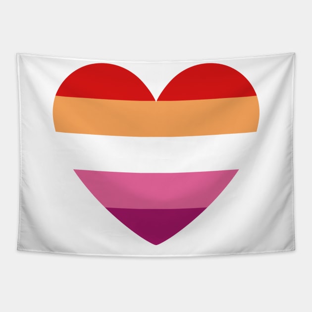 LGBT | Lesbian Pride Flag Heart Tapestry by s.hiro