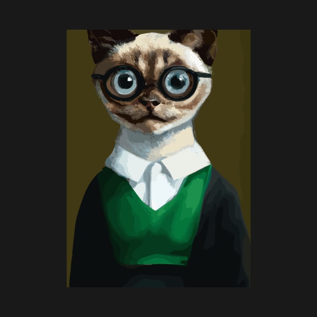 Nerd Cat by maxcode