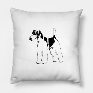 Fox Terrier Minimalist Modern Art Pillow