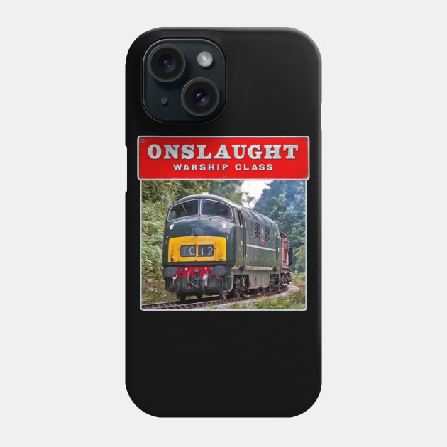 Warship Class 42 - Onslaught and Nameplate Phone Case by SteveHClark