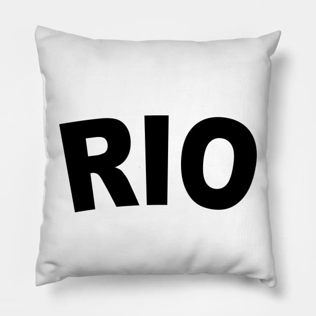 RIO Bold Black Pillow by IdenticalExposure