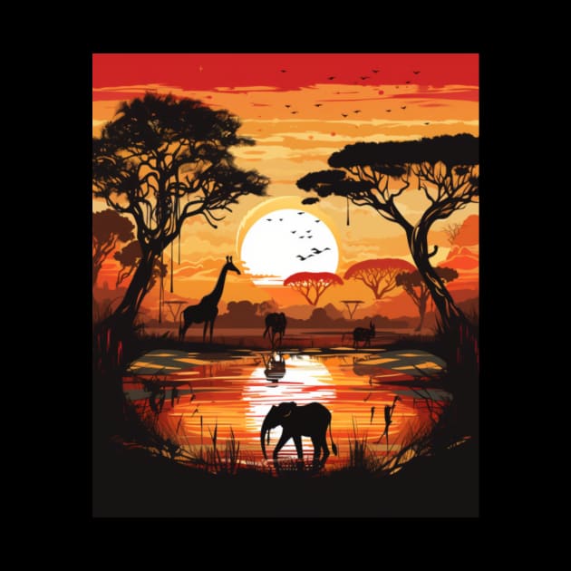 Safari Squad African Safari Animals Wildlife Animal Lovers Gift by Positive Designer