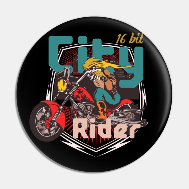 City rider retro video game 16 bit cartridge Pin by SpaceWiz95