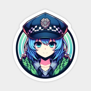 police anime girl Magnet