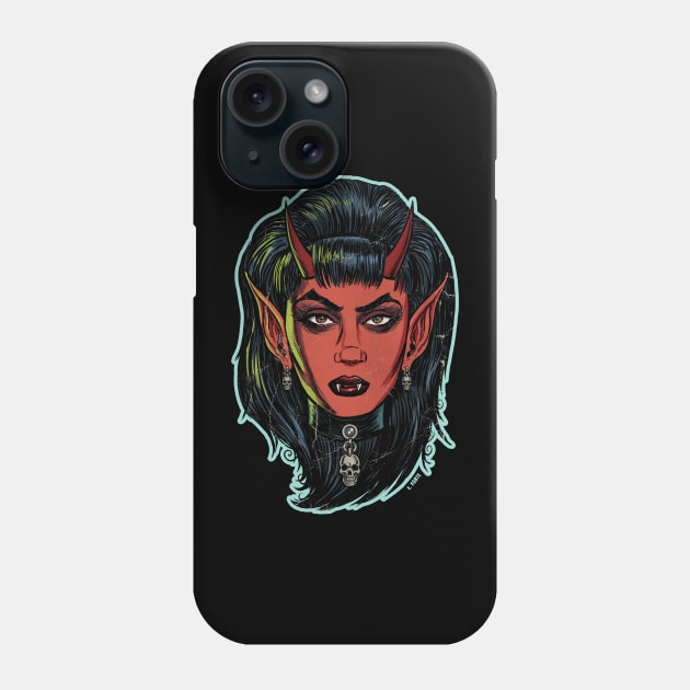 Sexy Succubus Demon Frankenhorrors Vintage monster movie graphic Phone Case by AtomicMadhouse