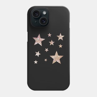 Gold Faux Glitter Stars Phone Case
