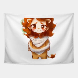 Cute Lion Drawing Tapestry