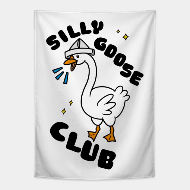 Silly Goose Club Tapestry by possumtees