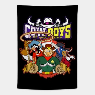 Cowboys of Moo Mesa Tapestry