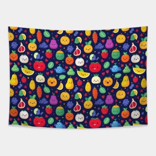 Cute fruit with doodle style Tapestry