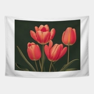 AI Tulips Tapestry