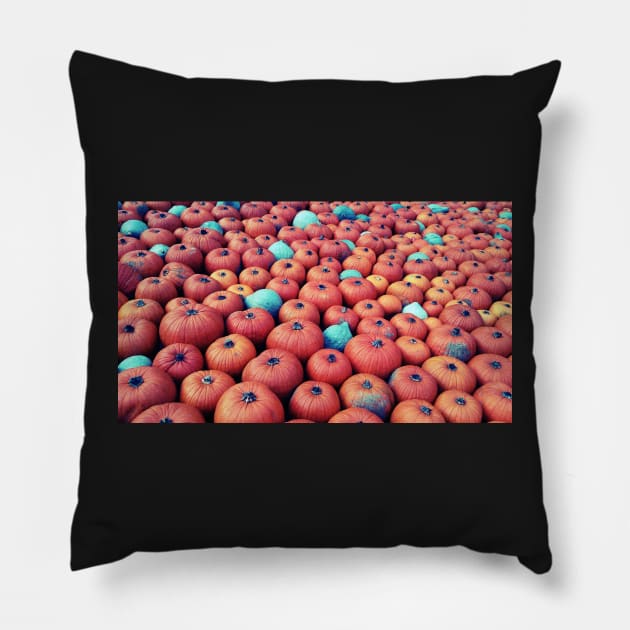 Pumpkins, orange Pillow by jomaot