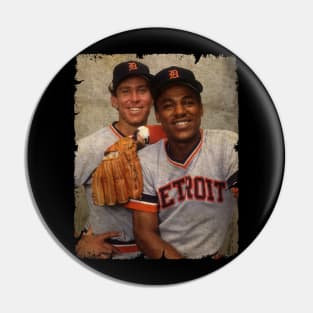 Allan Trammel and Lou Whitaker in Detroit Tigers Pin