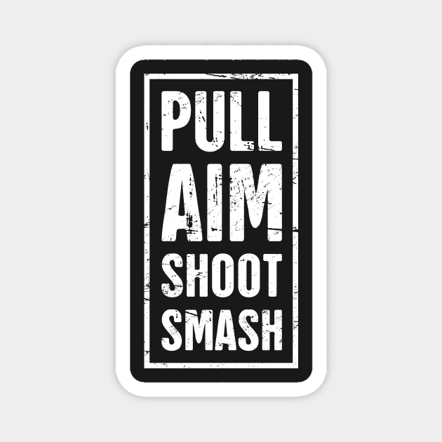 Distressed Skeet Shooting Design Magnet by MeatMan