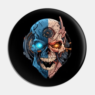 Cyborg sentinel skull Pin