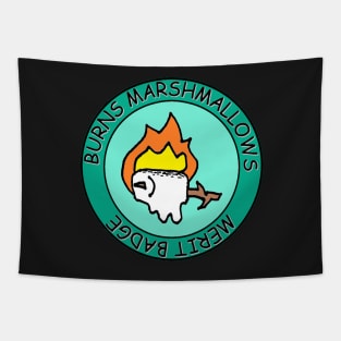 Burns Marshmallows Merit Badge Tapestry