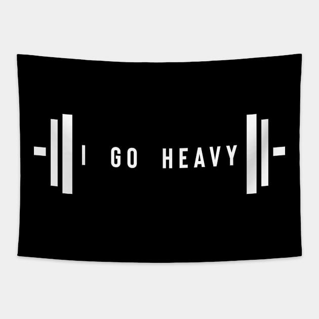 I go heavy - weightlifting Tapestry by Max