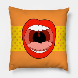 Pop art mouth Pillow