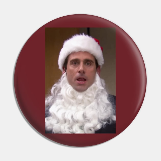 Michael Scott as Santa Claus Pin by GloriousWax