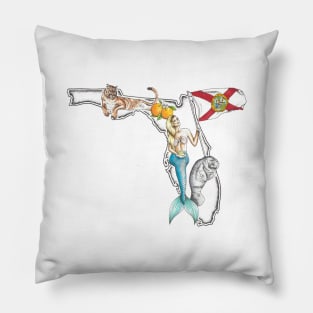 Florida Mermaid Pillow