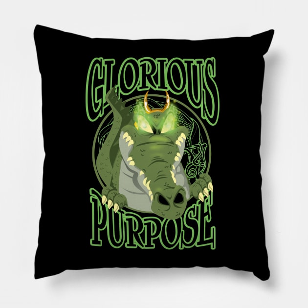 Glorious Purpose Pillow by CuddleswithCatsArt