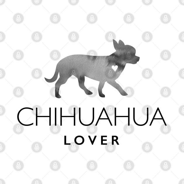 Chihuahua Dog Lover Gift - Ink Effect Silhouette by Elsie Bee Designs