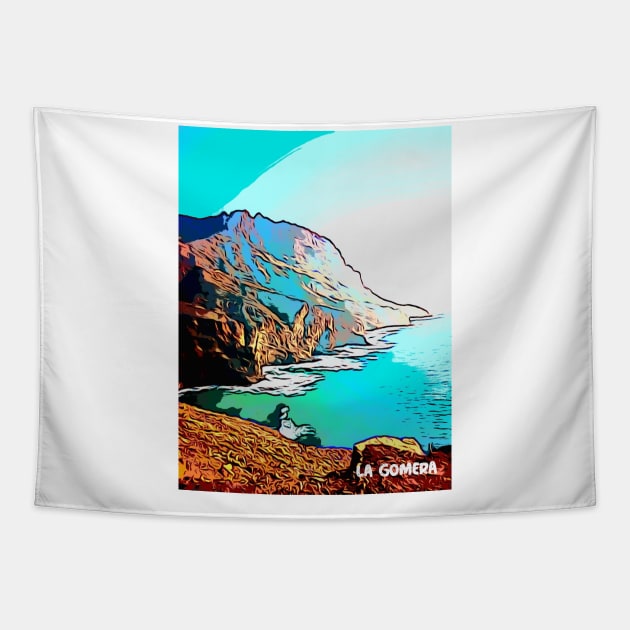 Canary islands beach Tapestry by lagomeratravel