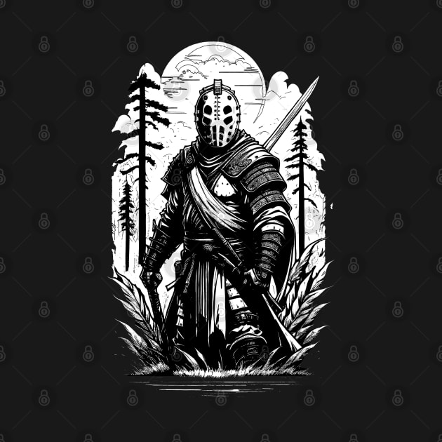 Medieval Jason (black and white) by DeathAnarchy