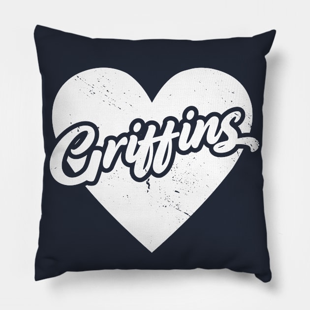 Vintage Griffins School Spirit // High School Football Mascot // Go Griffins Pillow by SLAG_Creative