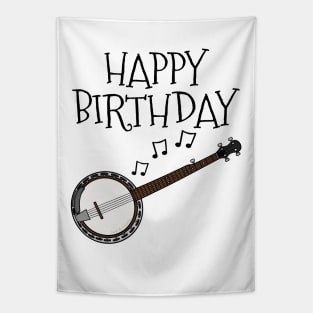 Banjo Happy Birthday Banjoist Folk Musician Tapestry