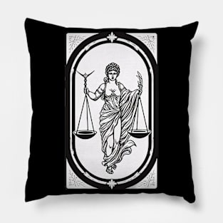 Themis Tarot Card Astrology Occult Mystical Pillow