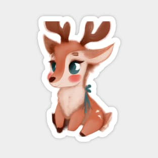 Cute Raindeer Drawing Magnet