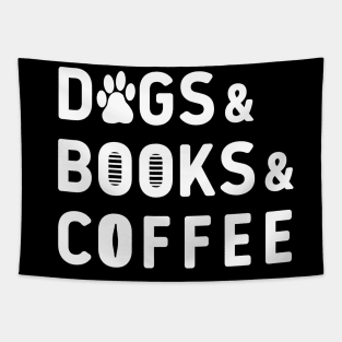 Dogs books coffee Tapestry