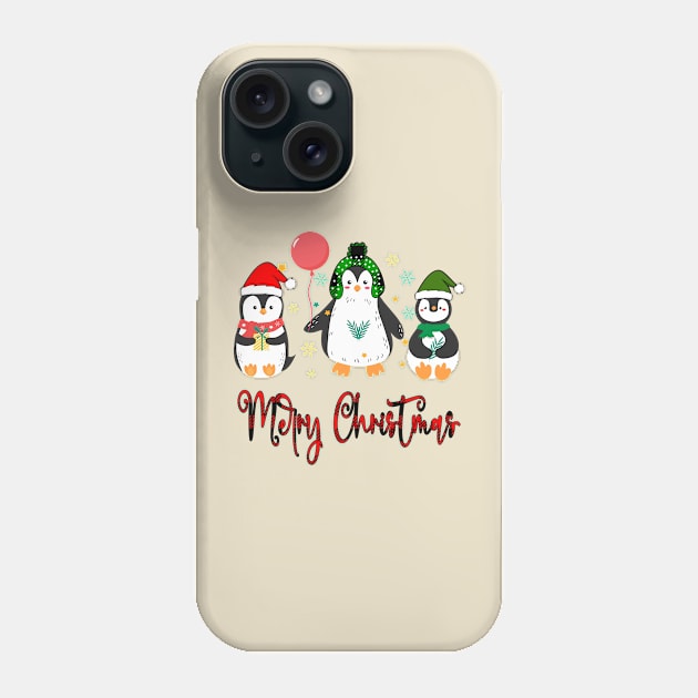 Christmas Penguin, Penguin In Santa Hat p Winter Nature, Holiday Penguin, Cute Christmas, Girl Penguin Phone Case by UranusArts