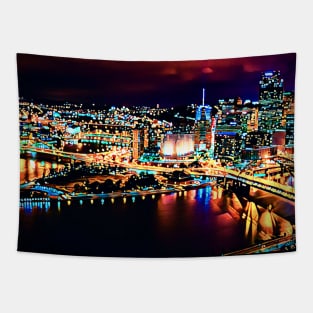 Pittsburgh City Lights Tapestry