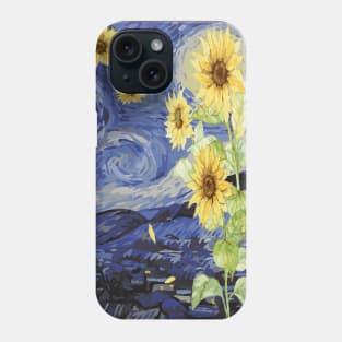 the sunflowers starry night. Phone Case