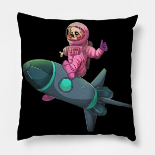 Zombie Cartoon Skeleton Astronaut Pillow