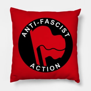 Anti-Fascist Action Red Flags ANTIFA Symbol Pillow