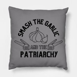 Smash the Garlic and Patriarchy: Feminist Design Pillow