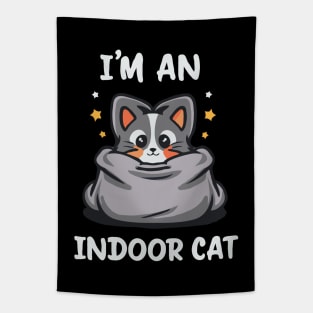 I'm An Indoor Cat. Funny Cat Tapestry